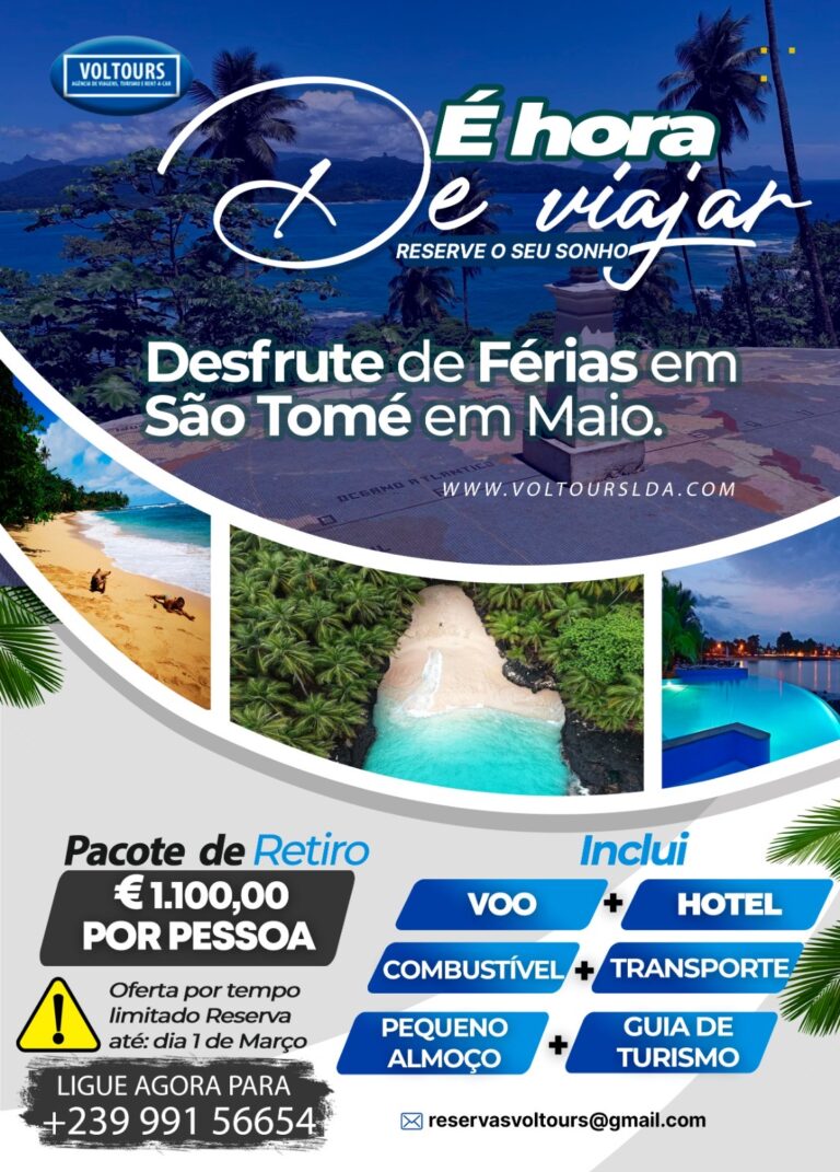 Desfruta de férias em São Tomé & Príncipe no Dezembro com nosso pacote retiro.