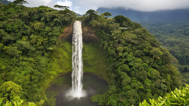 Cascata Sao Nicolau em Sao Tome e Principe